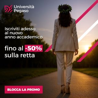 Iscrizione Università Pegaso 2025/2026 – Fino al 50% sulla retta