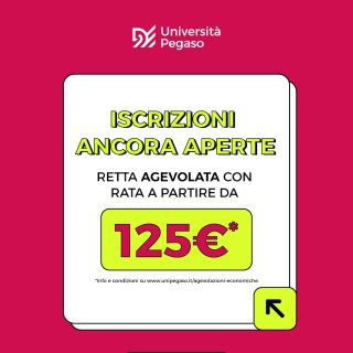Iscriviti all&rsquo;Universit&agrave; Pegaso con rata da 125&euro;