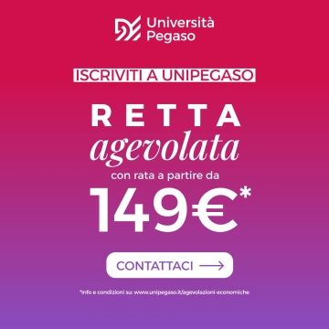 Iscriviti a Università PegasoRetta agevolata con rata a partire da 149€